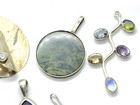 Job Lot 12 Vintage  antique Sterling Silver   830 Silver Pendants 50 Grams