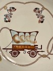 Lrg Vintage Fred Roberts Western Covered Chuck Wagon Serving Bowl Brands Spurs
