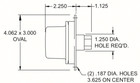 New Red Led Single Contact Betts Mfg Light 500254