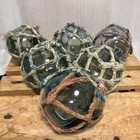 Set Of 20 Glass Fishing Float Buoy Ball Vintage Japanese 8 Cm 3 Inch Used Good 