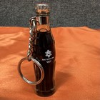 3    Coca Cola Key Chain Metal Cap   Glass Bottle W soda Salt Lake Olympics Usa