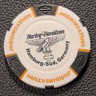 Hd Hamburg-nord sud   Germany    white black orange  Harley Davidson Poker Chip