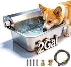 Stainless Steel Automatic Dispenser Drinking Water Bowl Pet Cat Dog Livestock