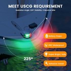 Battery Operated Boat Led Navigation Lights ip67 Waterproof Uscg Led Red   Green