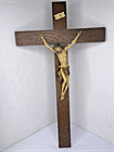 Vintage Wood Carving Carved Jesus Crucified On Cross West Germany 18   