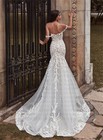 Wedding Dresses Scoop Spaghetti Straps Trumpet Appliques Bridal Gown Robe