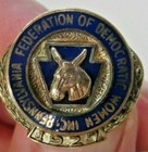 Pennsylvania Federation Of Democratic Women Inc 1927 Political Campaign  Pin