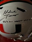 Malachi Toney Miami Hurricanes Baby Jesus Gabos Signed Full Size Helmet Jsa Coa
