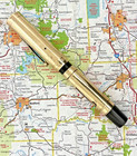 Vintage Morrisons Jumbo Gold   Ebonite Fountain Pen  14k Gold Nib   restored 