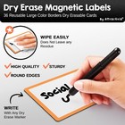 Dry Erase Magnetic Labels 5 6 X 3 7 In  With Color Borders  Large Dry Erase M   