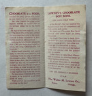 Vintage Ca 1900s Advertising Pamphlet Handbill Lowney s Chocolate Boston Chicago