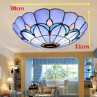 12 tiffany Style Stained Glass Flush Mount Vintage Ceiling Light Lamp Fixture