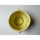 Vintage Yellow Art Deco Pottery Planter Geometric Cross Base Ceramic  Pot