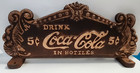 Vintage Fountain Service Coca-cola Cast Iron Sign