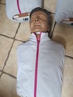 Laerdal Little Anne Cpr Adult Training Manikin Lot Of 3 Plus Rolling Case 