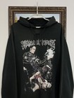 Vintage Cradle Of Filth Hoodie Jacket Rare Y2k Over Print Black Mens Size L