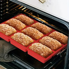 1pc 9 Cavity Silicone Baking Pan Mini Loaf Mold For Cake Bread Muffin