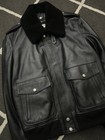 Black Saint Laurent Paris Leather Aviator Jacket Size M 50