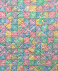 Vintage Baby Nursery Crib Quilted Blanket Patchwork 46  X 44 