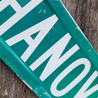 Hanover St  Vintage Retired Obsolete Aluminum Street Marker Old Road Sign