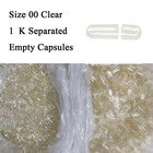 Empty Gelatin Capsules Size 00 Separated Clear 1000 Count