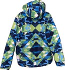 Snowboard Jacket Phibee Blue Green Geometric Coat Youth Sz 18 Unisex