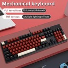 104 Key Wired Mechanical Linear Switch Gaming Keyboard Blue Switch Customizable