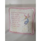 Vintage Cross Stitch Embroidered Tooth Fairy Pocket Pillow Pink Sweet Keepsake