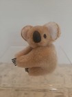 Vintage Koala Bear Clip-on Plush Flocked Brown Australia Souvenir Charm
