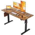 Electric Standing Deskes Height Adjustable Desk  Sit 48 X 24 Inch Rustic Brown
