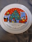 4 Pc 7  Vintage Lillian Vernon Christmas Holiday Desert Plates Original Box 1983