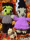 Frankenstein   Bride Plushie Handmade Finger Knit Super Soft Chunky Chenille Yar