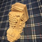 Unfinished Wood Grape Cluster Carved Corbel Bracket 10 25 X 4 5 X 5 75