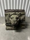 Antique Hammered Copper Lion Sculpture - Building Architectural Piece