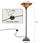 Capulina Tiffany Lamp Stained Glass Torchiere Floor Lamp  12x12x70 Inches Ind   