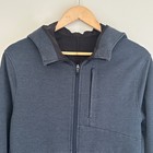 Lululemon City Sweat Full Zip Hoodie Mens Medium Navy Activewear Gym Weekend