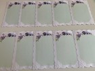 Vintage Carol Wilson Fine Arts   10 Embossed Pansies green Notecards   5x7