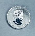 2016 Canada  5 Silver Maple - Reverse Proof - Year Of The Monkey Privy