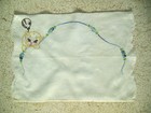 Vintage Embroidered Pique Child s Pillow Case  Dresser Scarves  Quilt Blocks