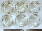 Six  6  Vintage Mcm Autumn Cocktail Tumblers Frosted With Silver Leaves