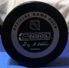 Michael Peca Autograph Signed Nhl Hockey Logo Puck Official 2000 Game Buffalo