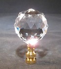 Lamp Finial-stunning Leaded Crystal Lamp Finial  brass Base  