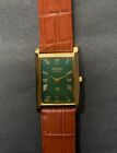 Gold   Green Vintage Seiko Slim Quartz Men s Wrist Watch -  free Shipping 