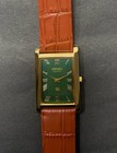 Vintage Seiko Slim Green Gold Quartz Men s Wrist Watch -   Free Shipping  