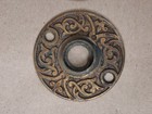 Antique Brass bronze Door Knob Rosette Victorian Eastlake Fancy Door Hardware