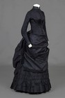 Medieval Vintage Ball Gown Victorian Lady Walking Dress Ruffle Floor Length