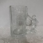 Vintage Coca Cola Glass Mug Figurine Santa Claus Design Nr