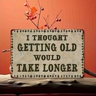I Thought Getting Old Would Take Longer Metal Sign Funny Humor Wall Art Decor