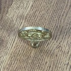 Vtg Brass Asian Floral Round Finial