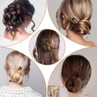 2pcs Metal French Hair Pins  Extra Long Hair Fork For Buns  U Shaped French T   